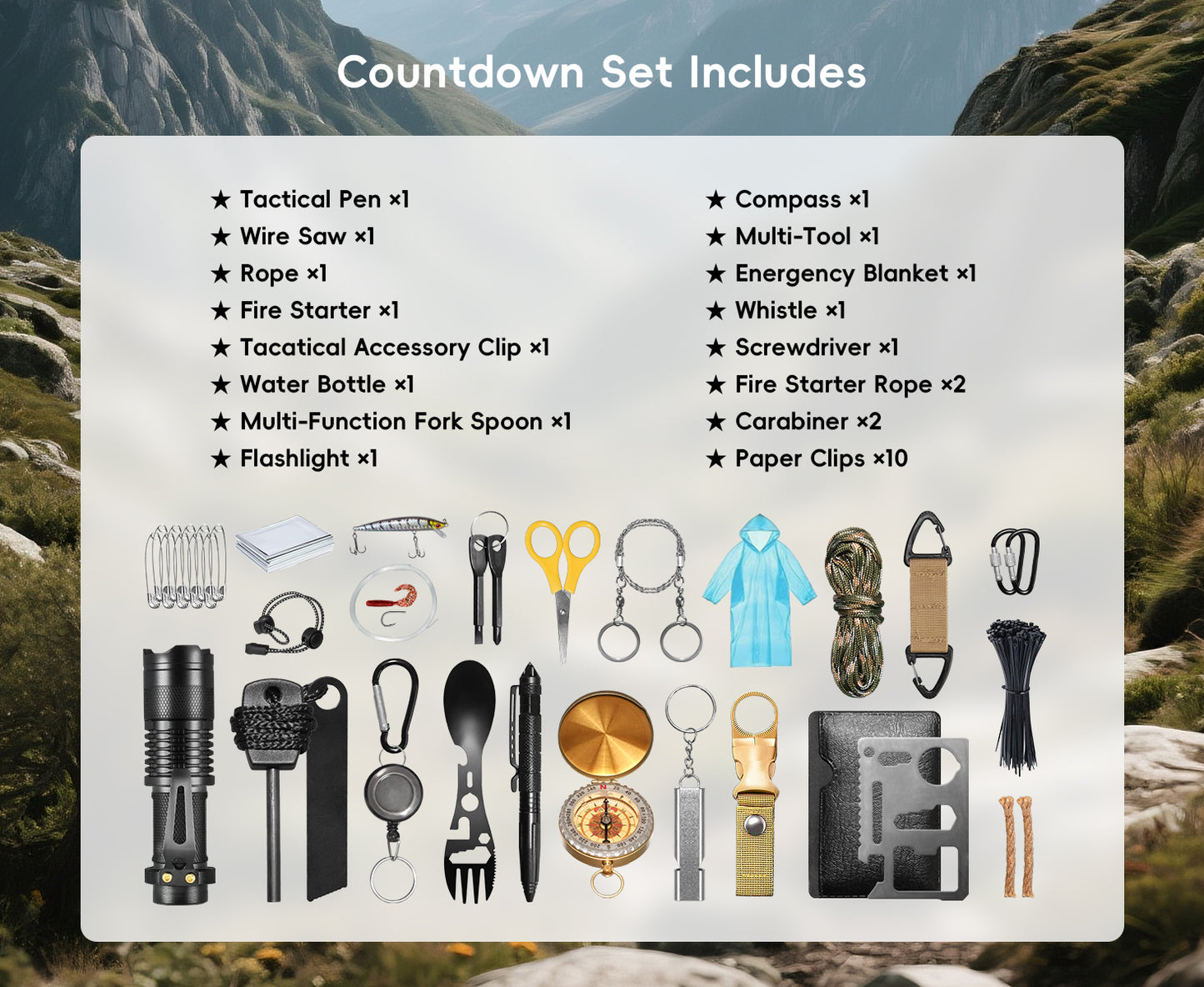 HookEze Survival Advent Calendar | Fishing, Camping, Hiking, Adventure Kit