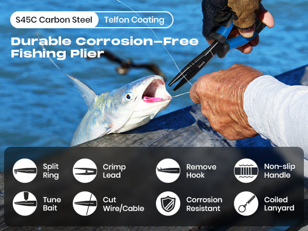 HookEze 7pc Fishing Tool Kit & Knot Tying Guide