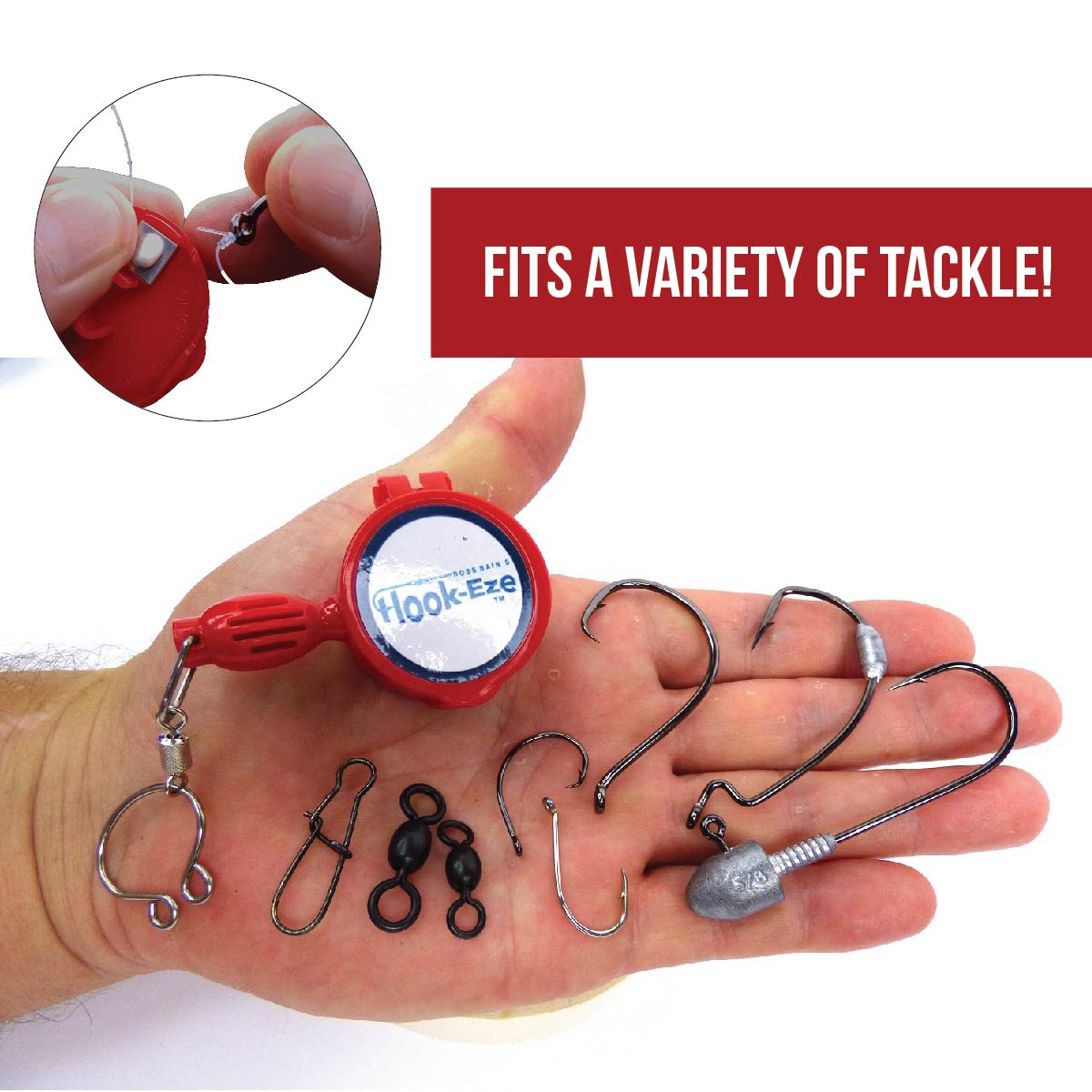 Hook-Eze Fishing Knot Tying Tool (Standard & Large) | Pack of 4
