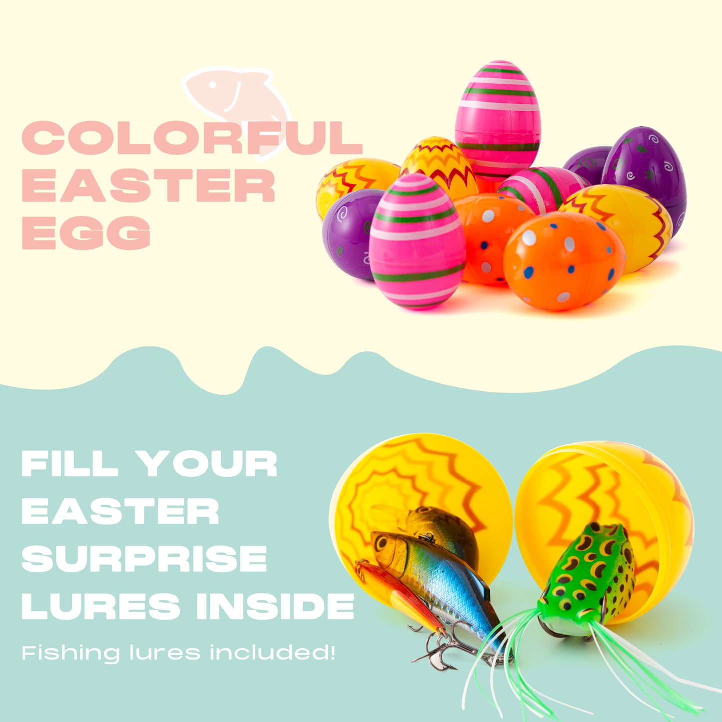 HookEze Easter Egg Fishing Surprises | 12 Pack