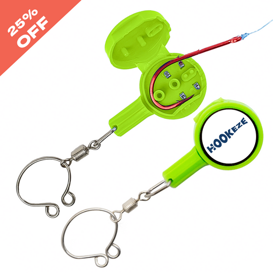 Hook-Eze Fishing Knot Tying Tool (Standard) | Pack of 2 | Green