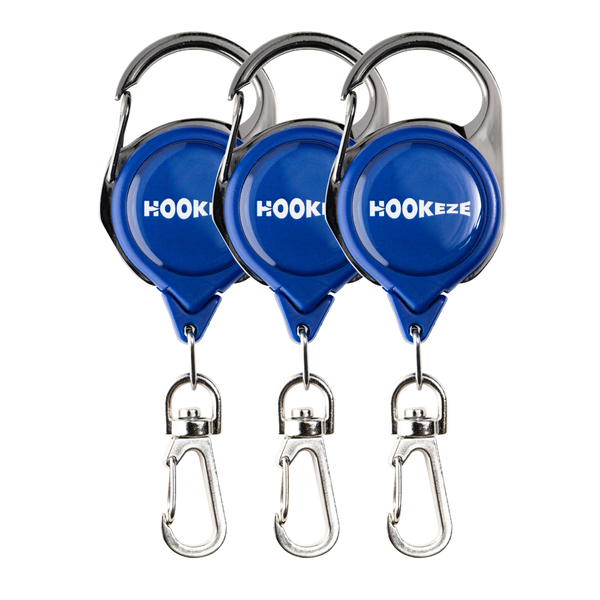 HOOK-EZE Fly Fishing Zinger Retractor for Anglers Vest | Pack of 3