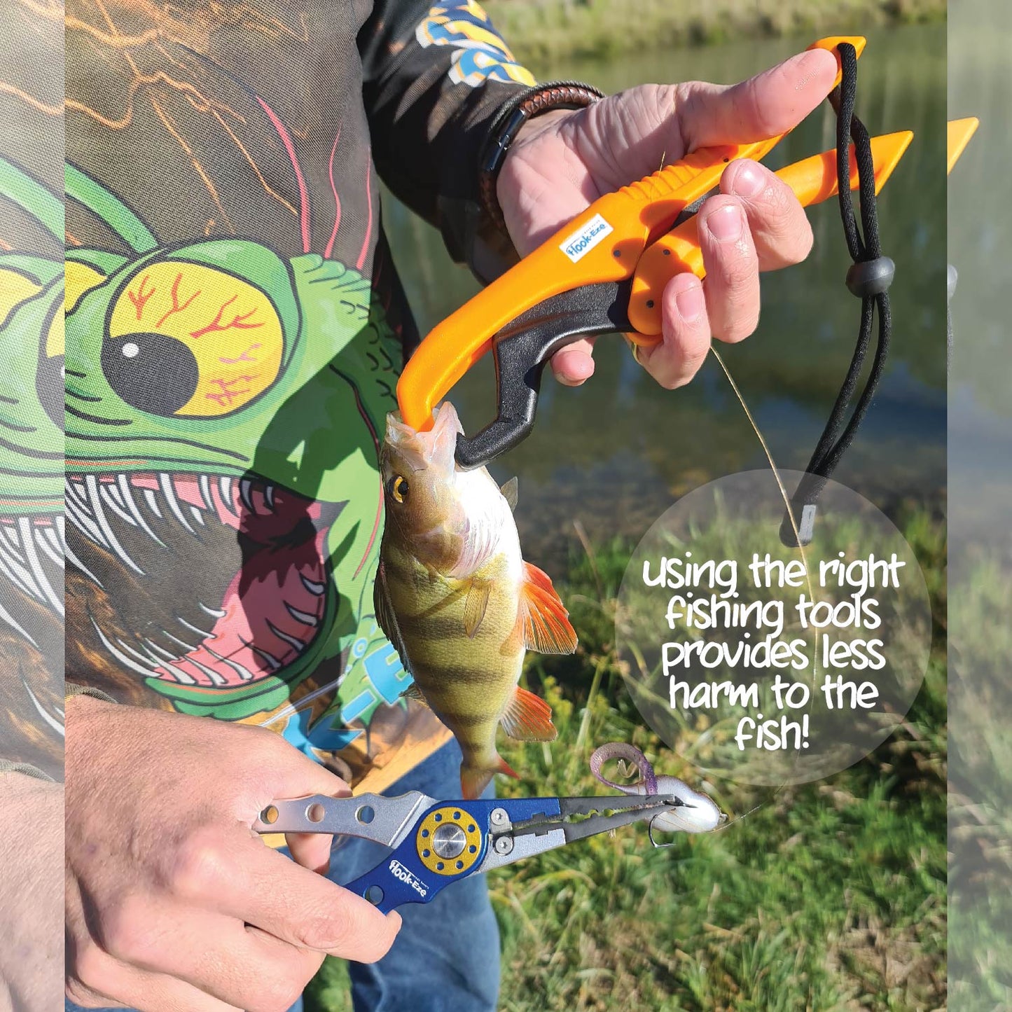 Hook-Eze Floating Fish Lip Gripper| With Lanyard